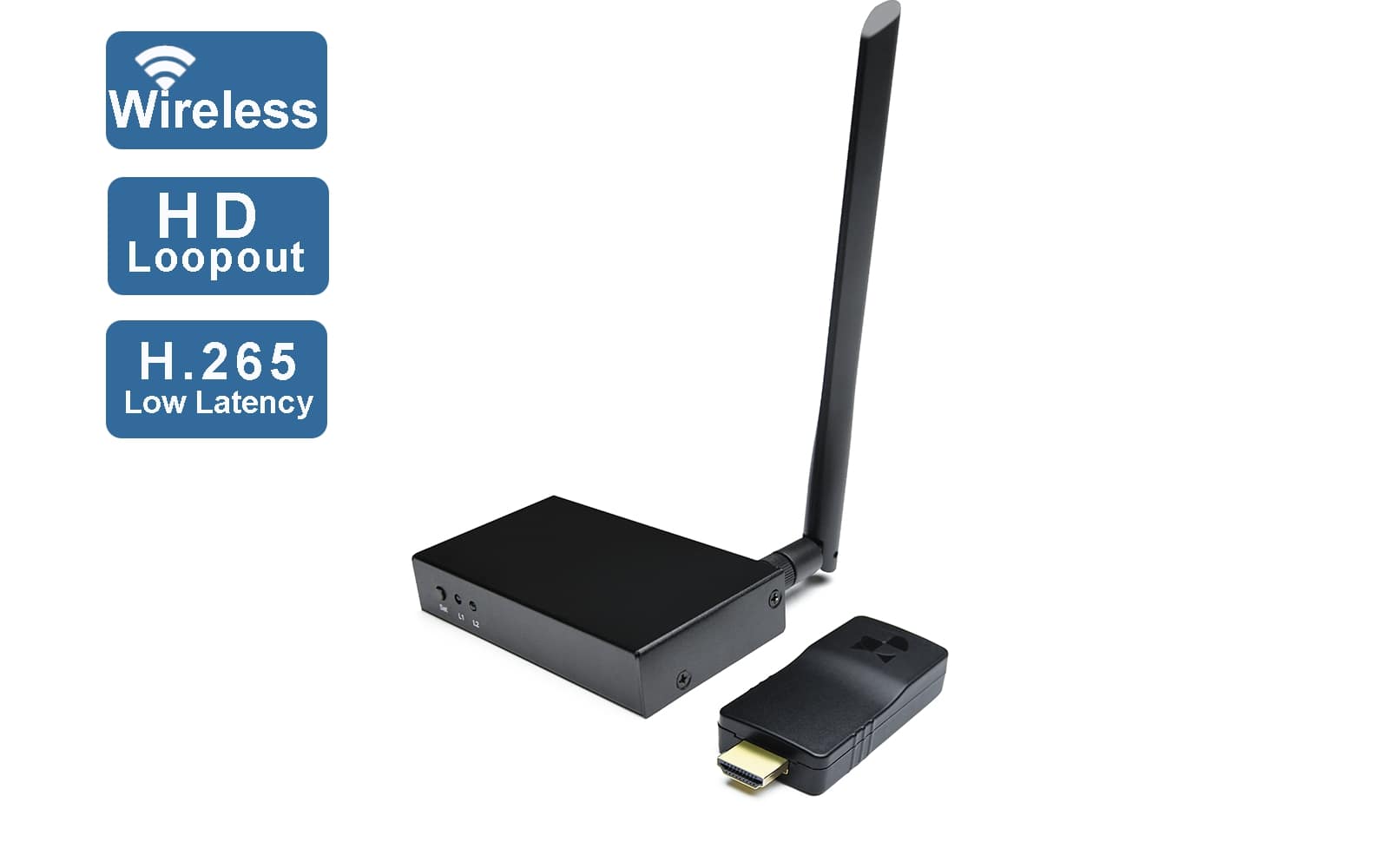 Compact 15m Wireless HDMI Point-to-Point Extender - Audio Video Extender -  Audio Video