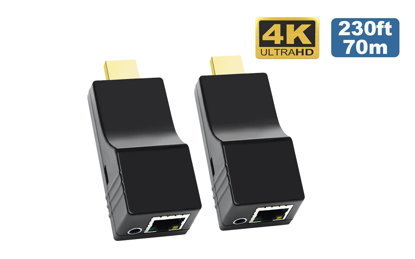 DDMALL HE-30 4K HDMI Extender Kit, UHD HDMI Transmitter and Receiver K