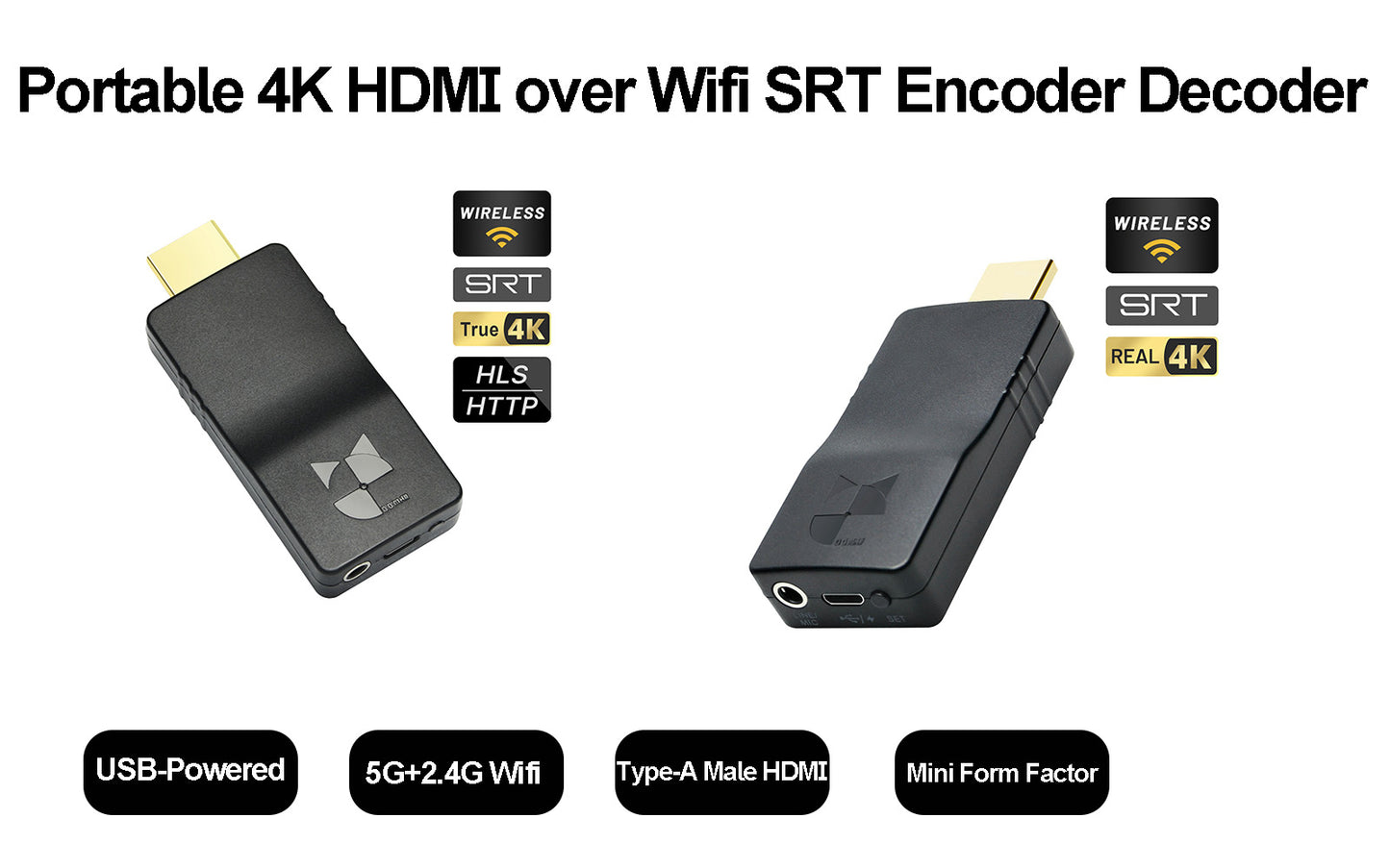 DDMALL HEV-4KW & HDD-20W Portable 4K HDMI Wifi Encoder Decoder for Live Streaming