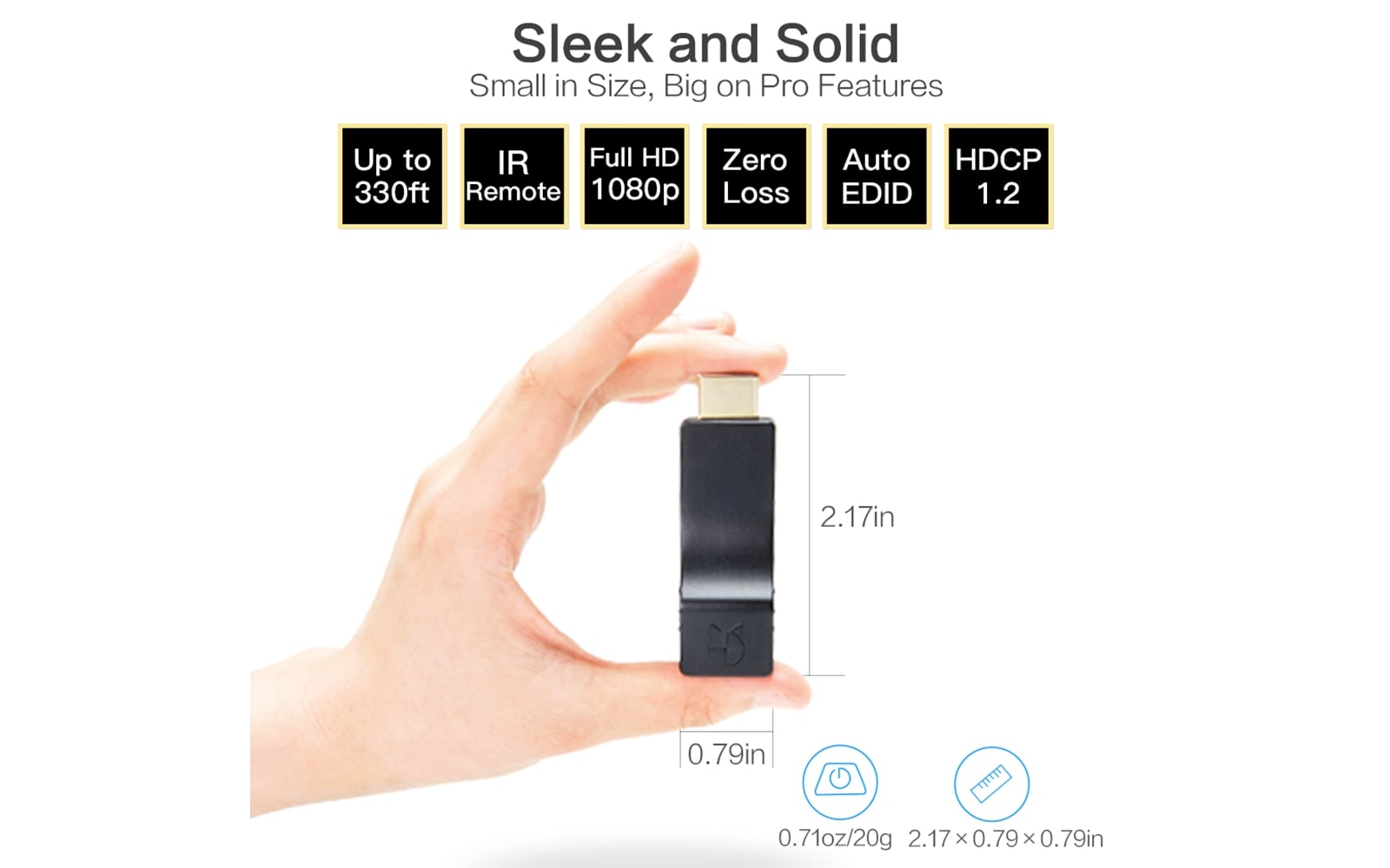 HE-20IR HDMI OVER Cat6 IR Extender Kit-sleek and solid