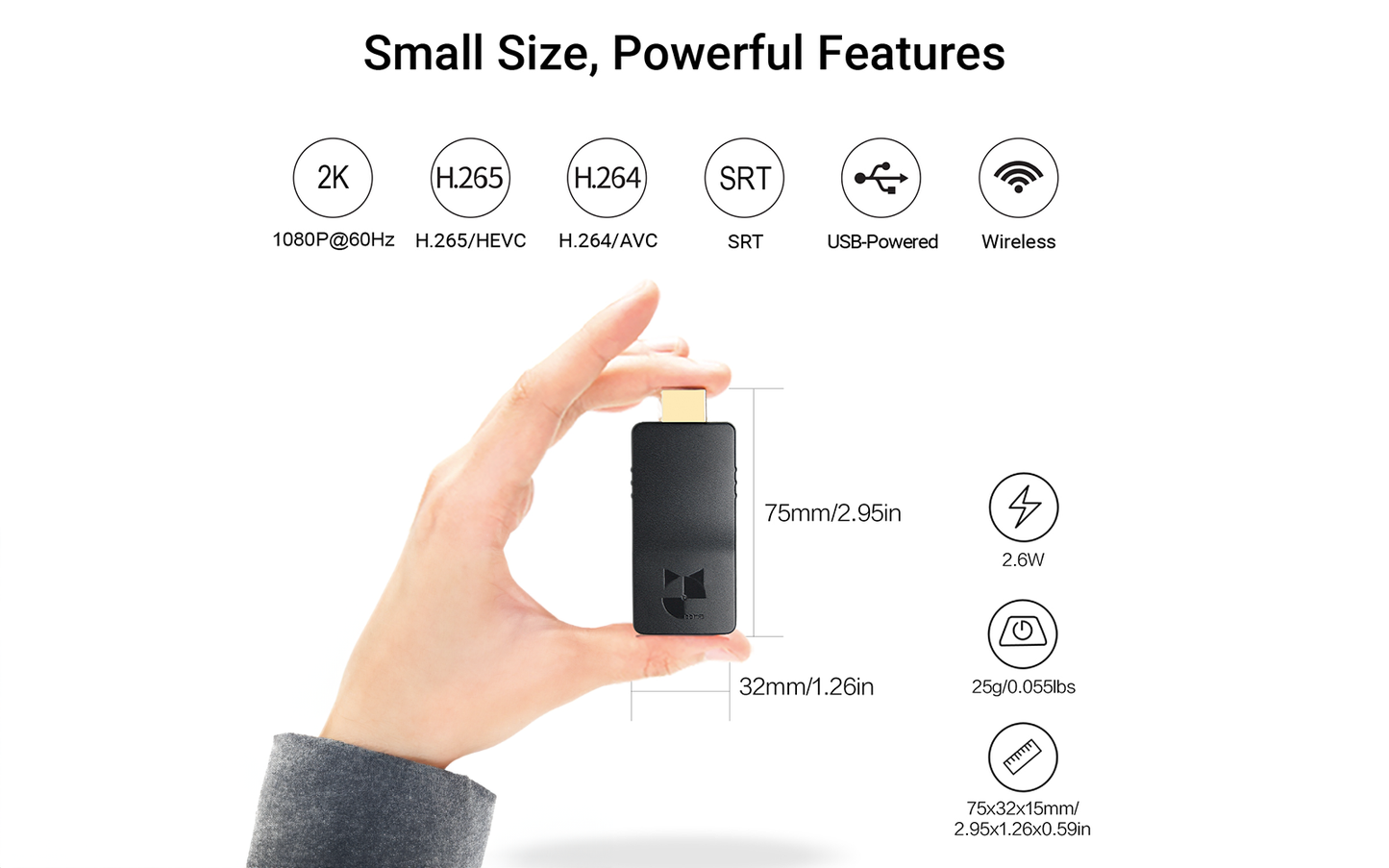 DDMALL HDD-10W Full HD Wireless HDMI Video Decoder for Decoding IP camera, Wifi Decoder for Decoding Encoder