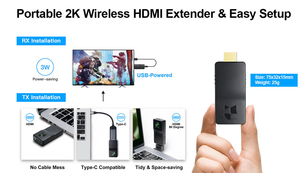 ワイヤレスHDMIエクステンダー(40m)