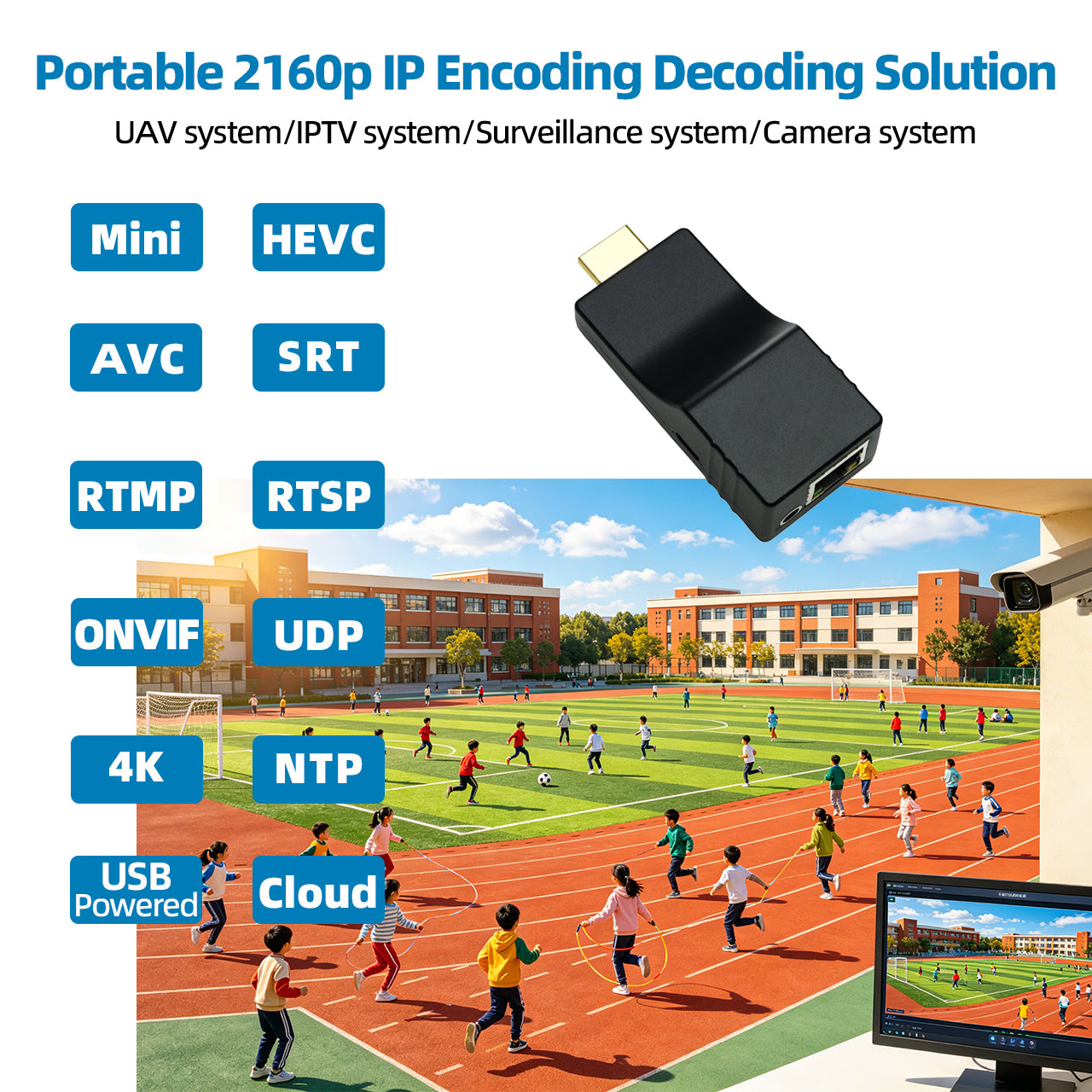 DDMALL HEV4K HDD20 HDMI Encoder Decoder for 4K SRT Streaming with SRT