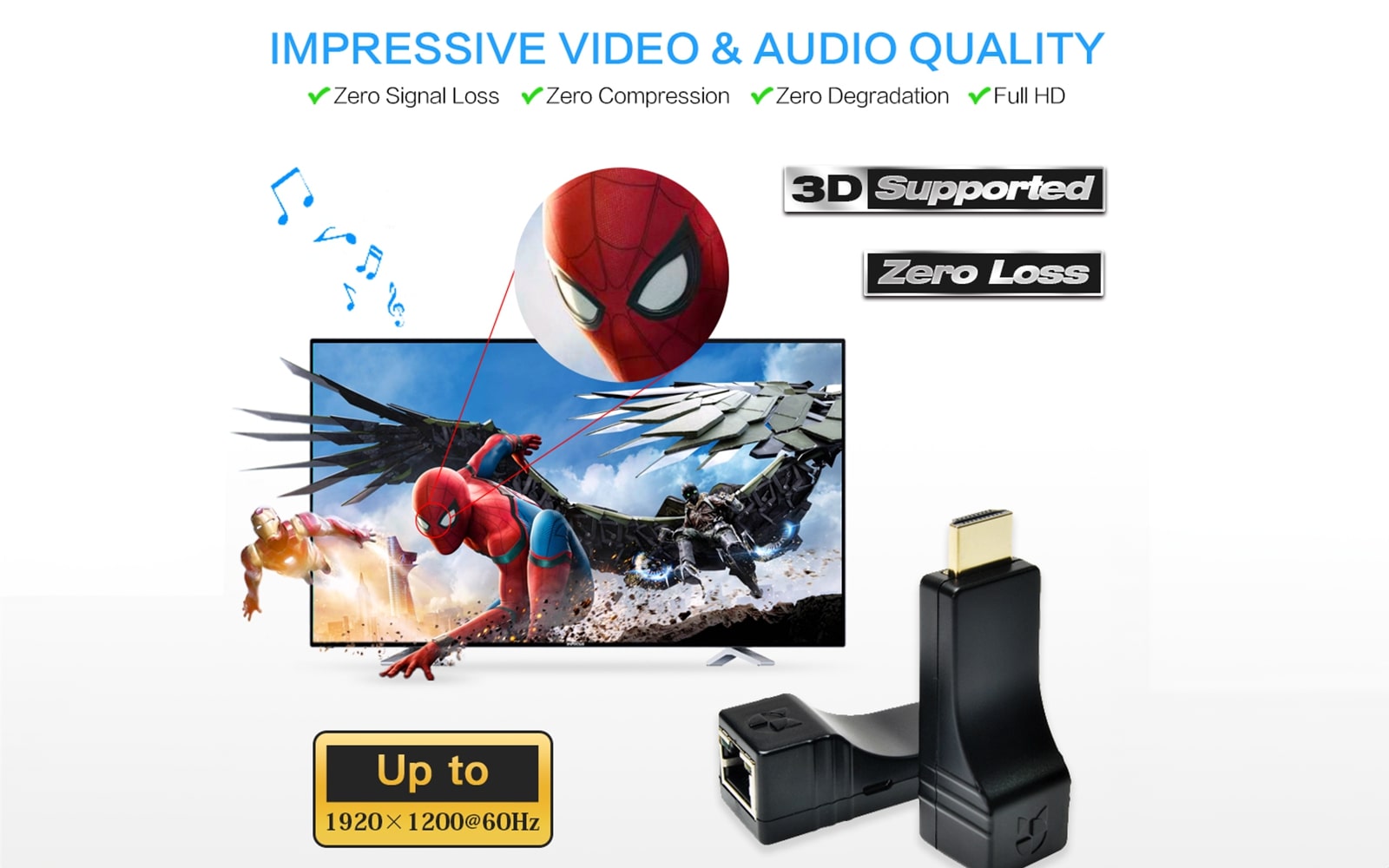 HE-15IR HDMI IR Extender Kit- impressive video and audio quality