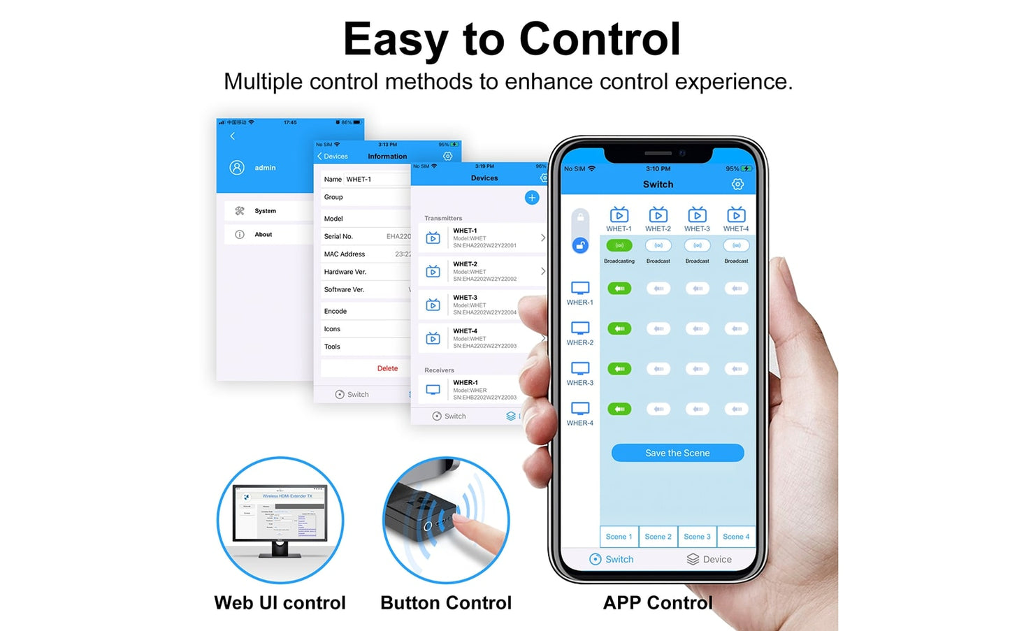whe-20t 4k wireless hdmi extender tranmitter-easy to control