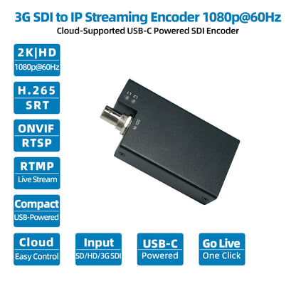 DDMALL SEV-2K 3G SDI to IP Encoder for Streaming in 1080p@60Hz H.265