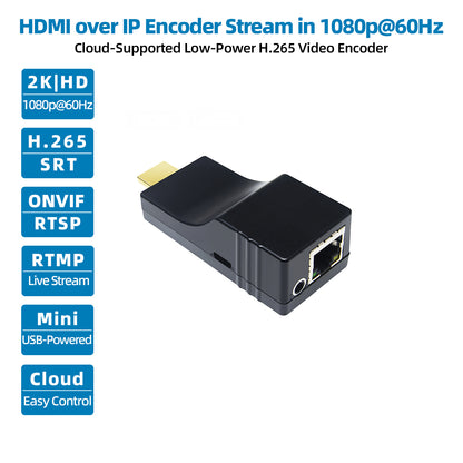 DDMALL CEV-2K HDMI Encoder for Pro IP Streaming in 1080P@60Hz
