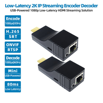 DDMALL HEV2K & HDD10 2K HDMI Encoder Decoder for Streaming in Low Latency