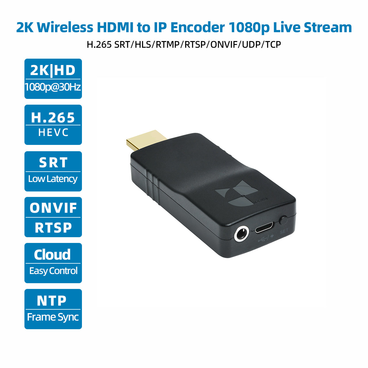 DDMALL New HEV-2KW HDMI Wireless Live Stream SRT Encoder in 1080p