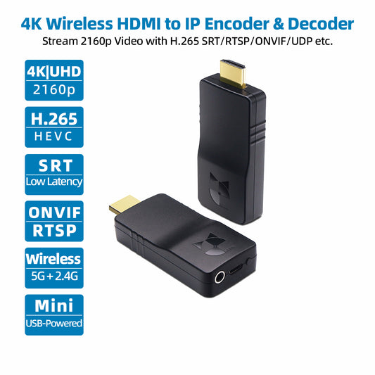 DDMALL HEV4KW HDD20W Low-Power 4K Wireless Video Encoder Decoder for IP Streaming