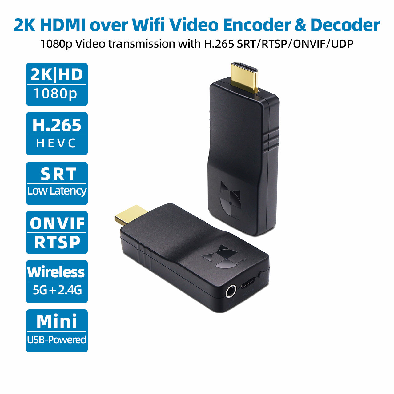 DDMALL HEV2KW & DD2KW 1080p Wireless HDMI Encoder & Decoder Pair for Streaming