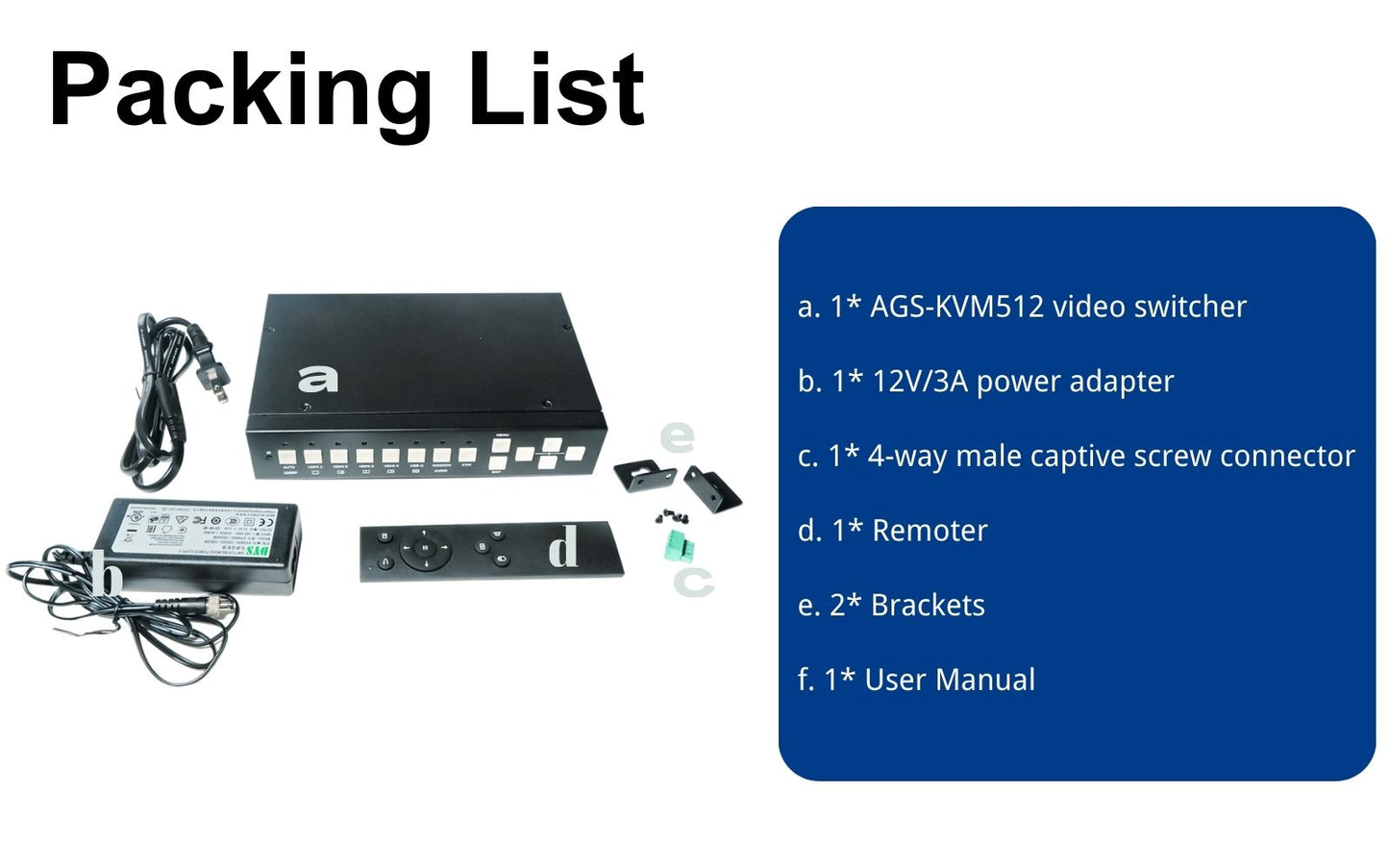 DDMALL AGS-KVM512 5IN 2OUT 4K Seamless HDMI Video Switcher for Multi-window Display