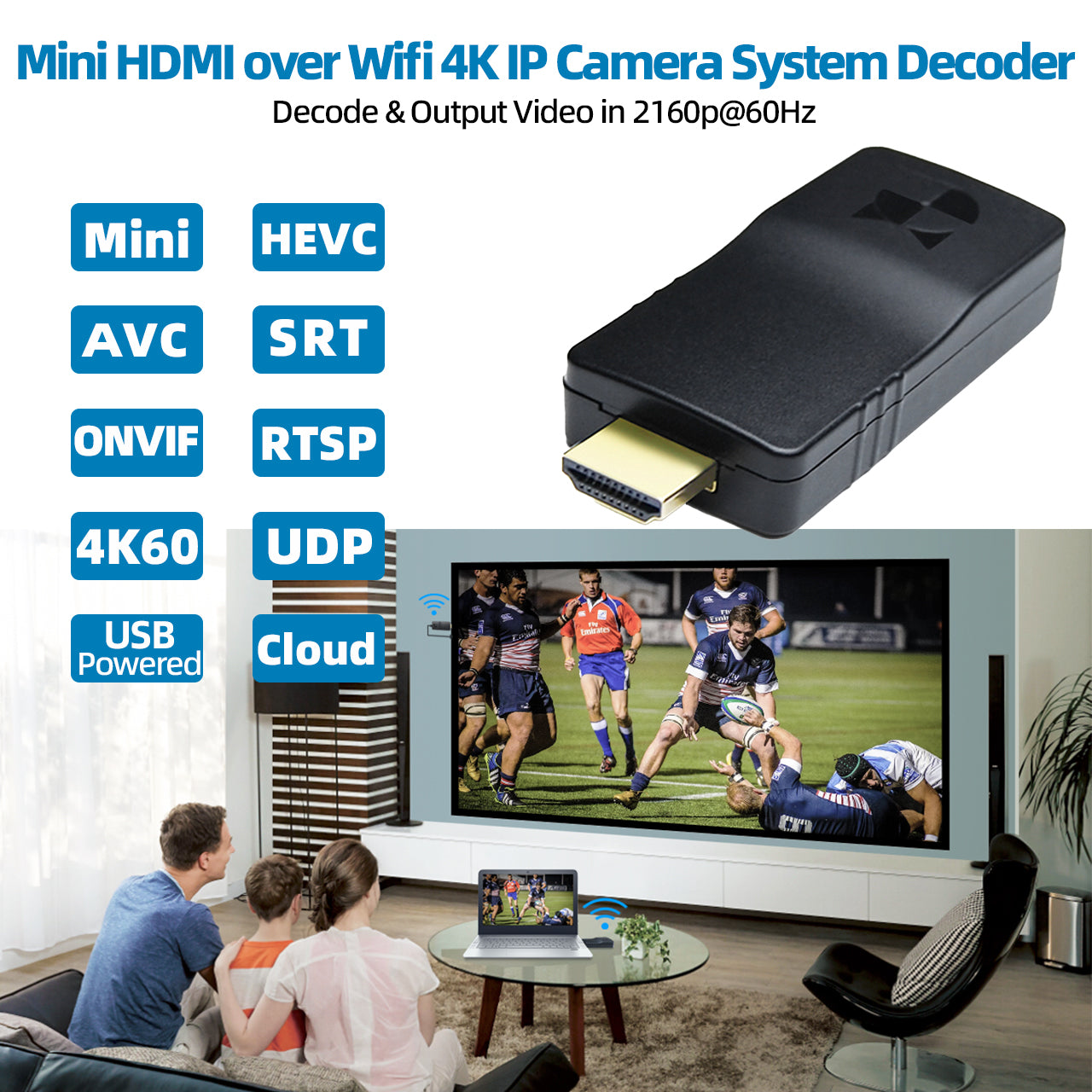 DDMALL HDD-20W 4K60 IP Stream Video Decoder RTSP ONVIF Camera Decoder