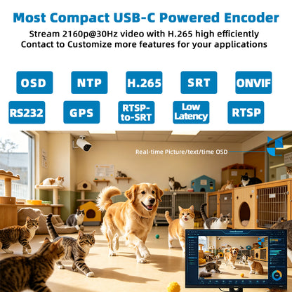 DDMALL HEM-4K Mini UVC|HDMI to IP Encoder Module for 4K Live Streaming