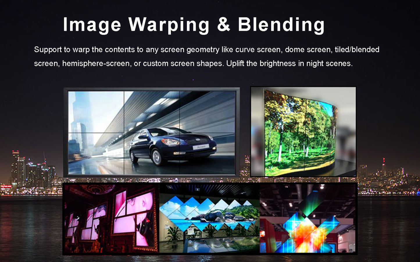 UHD Video Wall Processor-image warping and blending