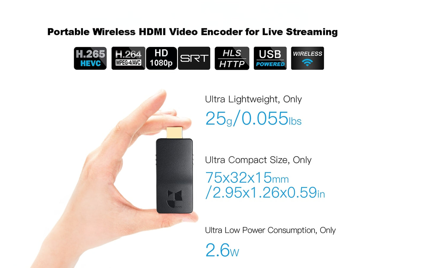 SRT Encoder over Wifi- Portable Wireless HDMI Encoder- DDMALL